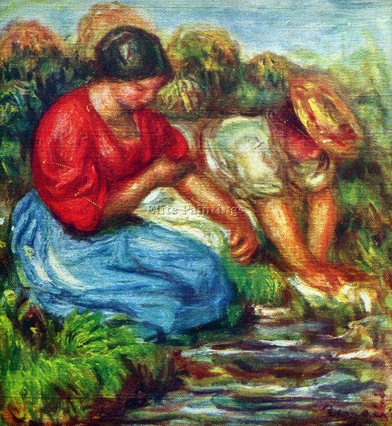 RENOIR LAUNDRESSES 1  ARTIST PAINTING REPRODUCTION HANDMADE OIL CANVAS REPRO ART