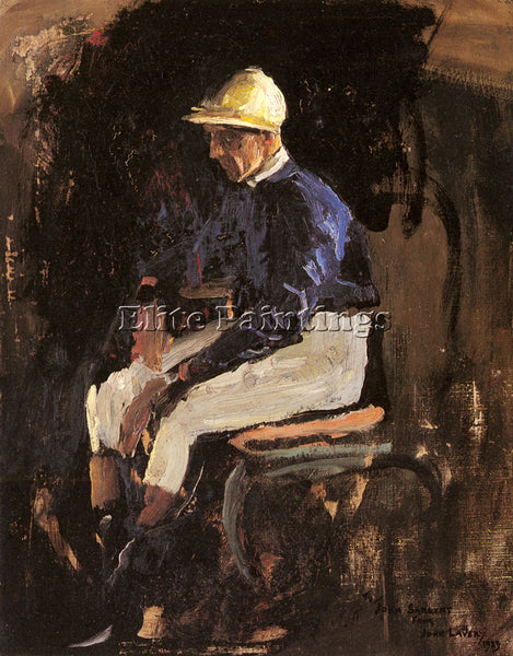 JOHN LAVERY A PORTRAIT OF JOE CHILDS THE ROTHSCHILDS JOCKEY ARTIST PAINTING OIL