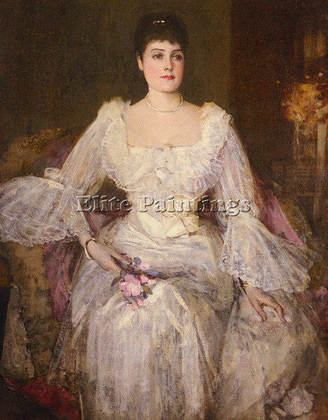 JOHN LAVERY PORTRAIT OF LADY LYLE ARTIST PAINTING REPRODUCTION HANDMADE OIL DECO