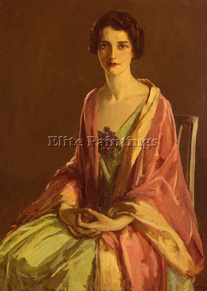 JOHN LAVERY PORTRAIT OF MISS JULIA MCGUIRE ARTIST PAINTING REPRODUCTION HANDMADE