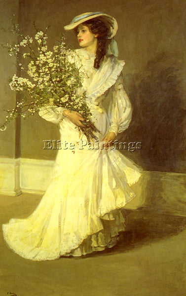 JOHN LAVERY SPRING ARTIST PAINTING REPRODUCTION HANDMADE CANVAS REPRO WALL DECO