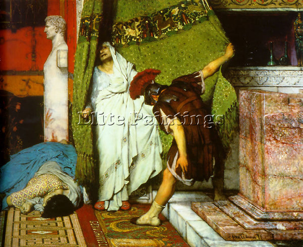 SIR LAWRENCE ALMA-TADEMA A ROMAN EMPEROR AD41 DETAIL1 ARTIST PAINTING HANDMADE