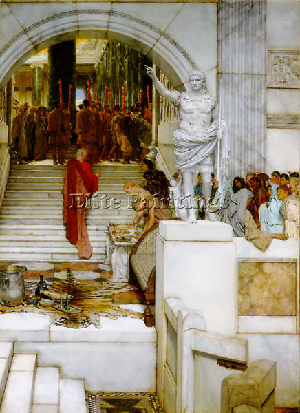 SIR LAWRENCE ALMA-TADEMA AFTER THE AUDIENCE ARTIST PAINTING HANDMADE OIL CANVAS