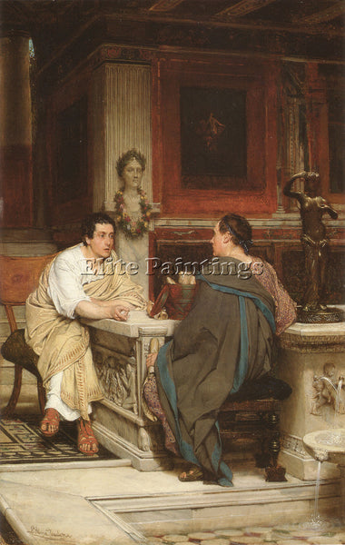 SIR LAWRENCE ALMA-TADEMA THE DISCOURSE ARTIST PAINTING REPRODUCTION HANDMADE OIL