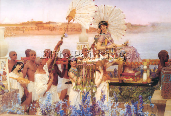 SIR LAWRENCE ALMA-TADEMA THE FINDING OF MOSES OR PRINT ART DECO 2 ARTIST CANVAS