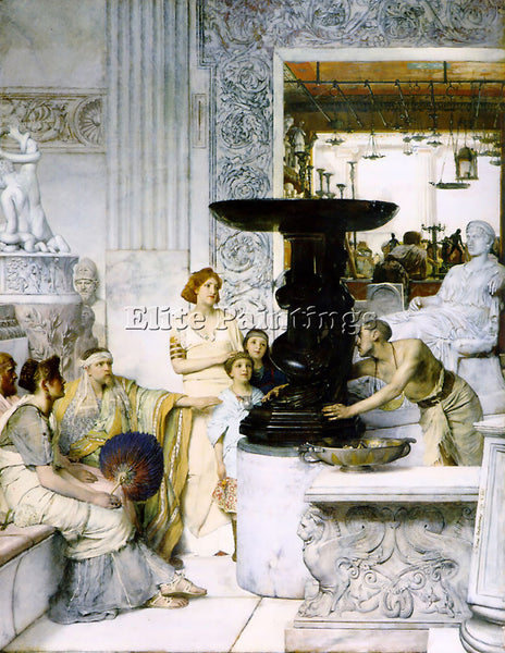 SIR LAWRENCE ALMA-TADEMA THE SCULPTURE GALLERY ARTIST PAINTING REPRODUCTION OIL