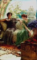 SIR LAWRENCE ALMA-TADEMA UNWELCOME CONFIDENCES ARTIST PAINTING REPRODUCTION OIL