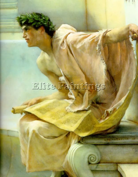 SIR LAWRENCE ALMA-TADEMA A READING FROM HOMER DETAIL ARTIST PAINTING HANDMADE