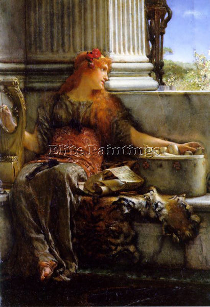SIR LAWRENCE ALMA-TADEMA POETRY ARTIST PAINTING REPRODUCTION HANDMADE OIL CANVAS