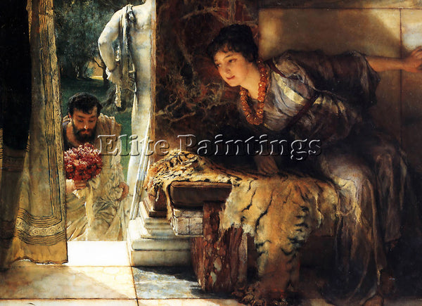 SIR LAWRENCE ALMA-TADEMA WELCOME FOOTSTEPS ARTIST PAINTING REPRODUCTION HANDMADE