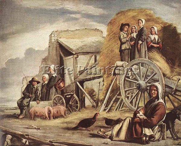 LOUIS LE NAIN THE CART OR RETURN FROM HAYMAKING ARTIST PAINTING REPRODUCTION OIL