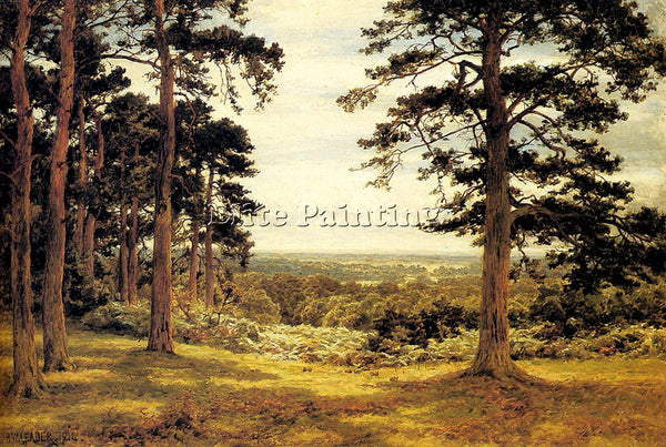 BENJAMIN WILLIAMS LEADER A PEEP THROUGH THE PINES ARTIST PAINTING REPRODUCTION