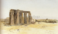 EDWARD LEAR THE RAMESSUM THEBES ARTIST PAINTING REPRODUCTION HANDMADE OIL CANVAS