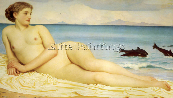 LEIGHTON FREDERIC ACTAEA THE NYMPH OF THE SHORE 1853 ARTIST PAINTING HANDMADE