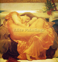 LEIGHTON FREDERIC FLAMING JUNE 1895 ARTIST PAINTING REPRODUCTION HANDMADE OIL