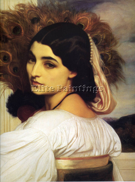 LEIGHTON FREDERIC PAVONIA 1859 ARTIST PAINTING REPRODUCTION HANDMADE OIL CANVAS