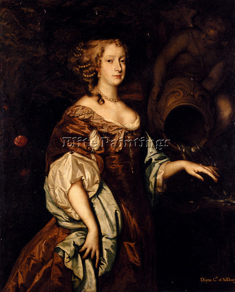 SIR PETER LELY PORTRAIT OF DIANA COUNTESS OF AILESBURY ARTIST PAINTING HANDMADE