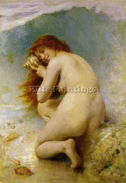 LEON JEAN BASILE PERRAULT A WATERNYMPH 1898 LARGE ARTIST PAINTING REPRODUCTION