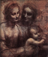 LEONARDO DA VINCI MADONNA AND CHILD WITH ST ANNE AND YOUNG ST JOHN D1 ARTIST OIL
