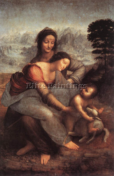 LEONARDO DA VINCI THE VIRGIN AND CHILD WITH ST ANNE ARTIST PAINTING REPRODUCTION