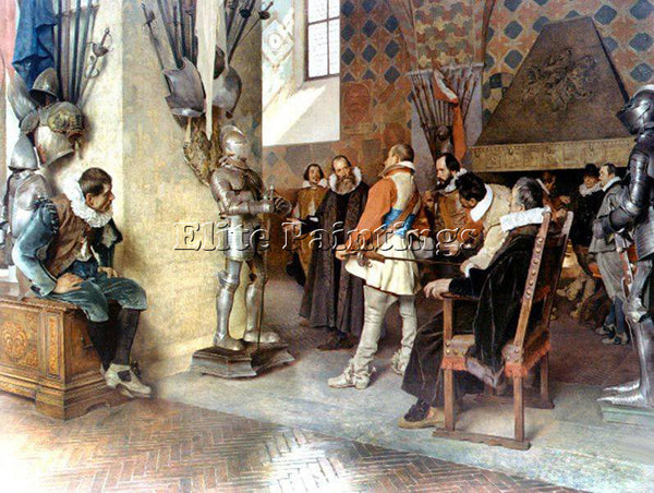 ITALIAN LESSI TITO COMERCIO DE ARMADURAS ARTIST PAINTING REPRODUCTION HANDMADE