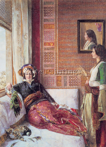 JOHN FREDERICK LEWIS LEWIS JF HAREM LIFE IN CONSTANTINOPLE ARTIST PAINTING REPRO