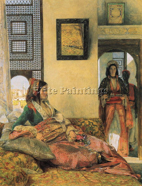 JOHN FREDERICK LEWIS LIFE IN THE HAREEM CAIRO ARTIST PAINTING REPRODUCTION OIL