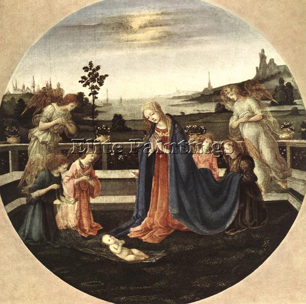 FILIPPINO LIPPI ADORATION OF THE CHILD 1480 3 ARTIST PAINTING REPRODUCTION OIL