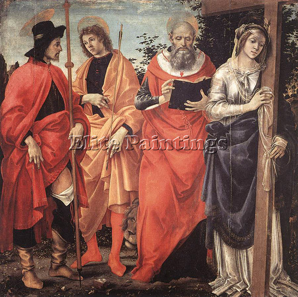 FILIPPINO LIPPI FOUR SAINTS ALTARPIECE C1483 ARTIST PAINTING HANDMADE OIL CANVAS