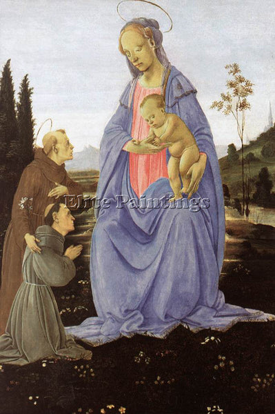FILIPPINO LIPPI MADONNA WITH CHILD ST ANTHONY PADUA AND FRIAR BEFORE OIL CANVAS
