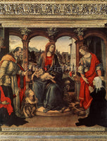 FILIPPINO LIPPI MADONNA WITH CHILD AND SAINTS C1488 ARTIST PAINTING REPRODUCTION