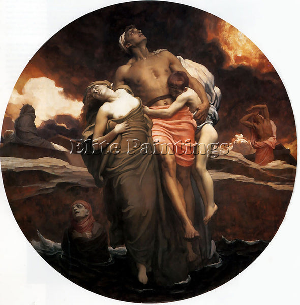 LORD FREDERICK LEIGHTON AND SEA GAVE UP DEAD WHICH WERE IN IT PAINTING HANDMADE