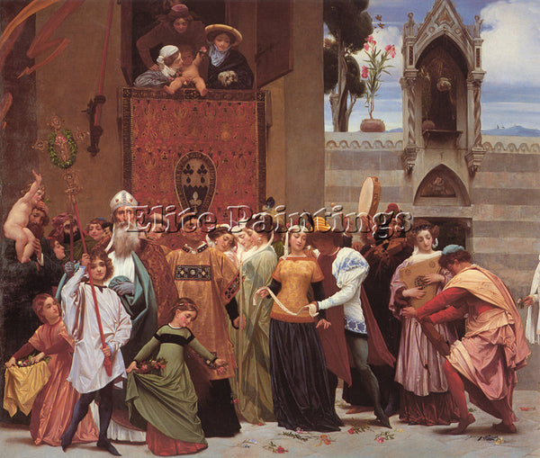 LORD FREDERICK LEIGHTON CIMABUE S CELEBRATED MADONNA LEFT DETAIL ARTIST PAINTING