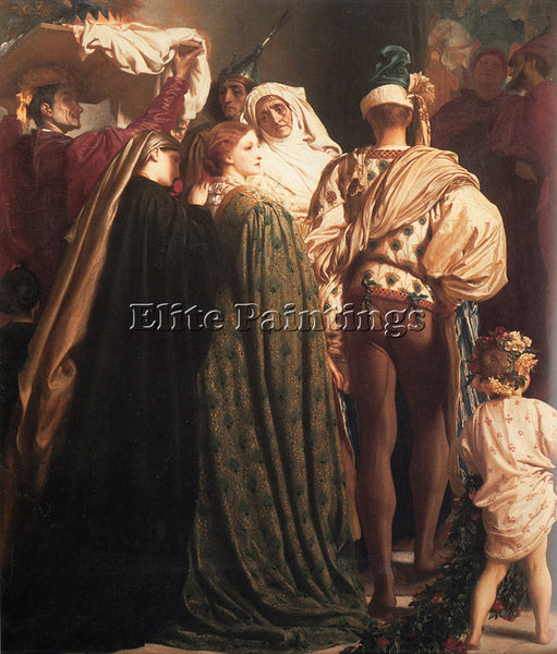 LORD FREDERICK LEIGHTON DANTE IN EXILE LEFT DETAIL ARTIST PAINTING REPRODUCTION