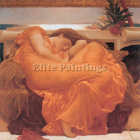 LORD FREDERICK LEIGHTON FLAMING JUNE ARTIST PAINTING REPRODUCTION HANDMADE OIL