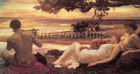 LORD FREDERICK LEIGHTON IDYLL ARTIST PAINTING REPRODUCTION HANDMADE CANVAS REPRO