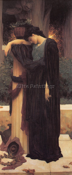 LORD FREDERICK LEIGHTON LACHRYMAE ARTIST PAINTING REPRODUCTION HANDMADE OIL DECO