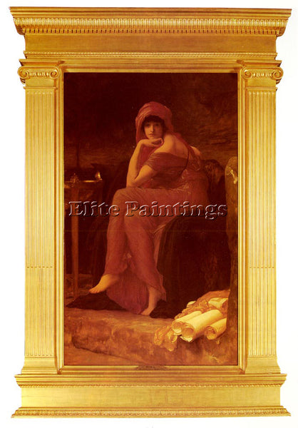 LORD FREDERICK LEIGHTON SIBYL ARTIST PAINTING REPRODUCTION HANDMADE CANVAS REPRO