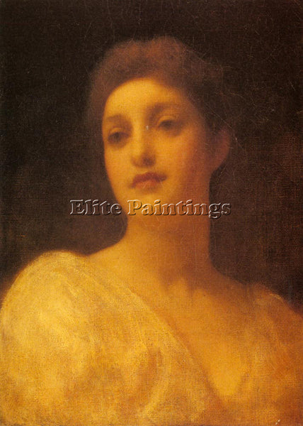 LORD FREDERICK LEIGHTON THE HEAD OF A GIRL ARTIST PAINTING REPRODUCTION HANDMADE