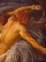LORD FREDERICK LEIGHTON HERCULES WRESTLING DEATH FOR BODY ALCESTIS 5 OIL CANVAS
