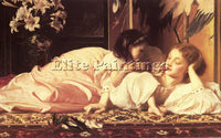 LORD FREDERICK LEIGHTON MOTHER AND CHILD ARTIST PAINTING REPRODUCTION HANDMADE