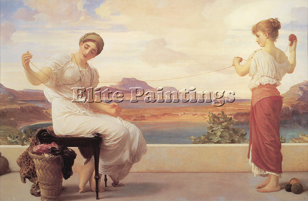 LORD FREDERICK LEIGHTON WINDING THE SKEIN ARTIST PAINTING REPRODUCTION HANDMADE