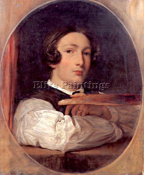 LORD FREDERICK LEIGHTON SELF PORTRAIT AS A BOY ARTIST PAINTING REPRODUCTION OIL