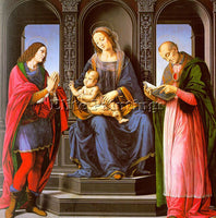 LORENZO DI CREDI VIRGIN AND CHILD WITH ST JULIAN AND ST NICHOLAS MYRA ARTIST OIL