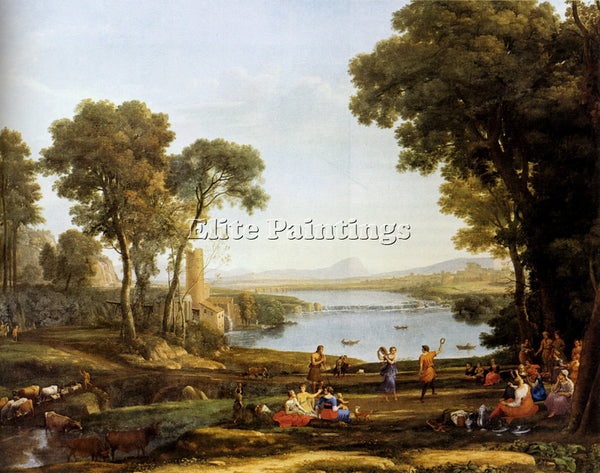CLAUDE LORRAIN LANDSCAPE WITH THE MARRIAGE OF ISAAC AND REBEKAH ARTIST PAINTING