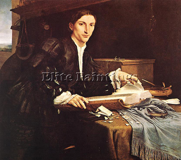 LORENZO LOTTO PORTRAIT OF A GENTLEMAN IN HIS STUDY C1527 ARTIST PAINTING CANVAS