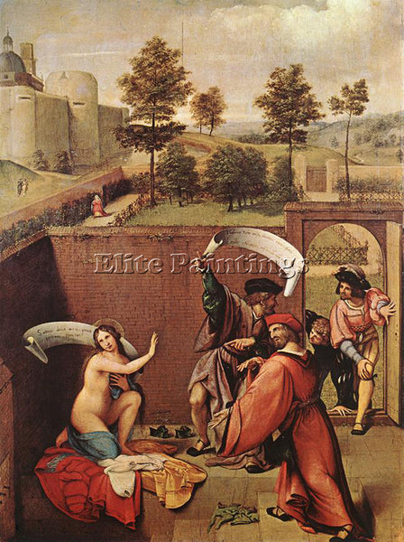 LORENZO LOTTO SUSANNA AND THE ELDERS 1517 ARTIST PAINTING REPRODUCTION HANDMADE