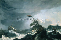 HOLLAND LUDOLF BAKHUIZEN SHIPS ARTIST PAINTING REPRODUCTION HANDMADE OIL CANVAS