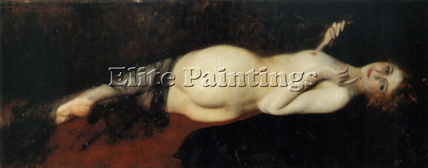 ITALIAN LUIGI SERRALUNGA A RECLINING NUDE 1 ARTIST PAINTING HANDMADE OIL CANVAS