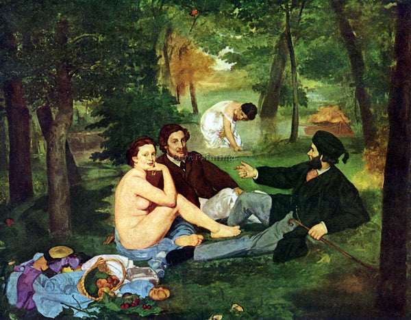 MANET LUNCHEON ON THE GRASS 1863 ARTIST PAINTING REPRODUCTION HANDMADE OIL REPRO